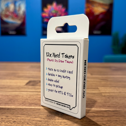 NerdTokens - Extra Thick Dry Erase Tokens for MTG - 12 Pack