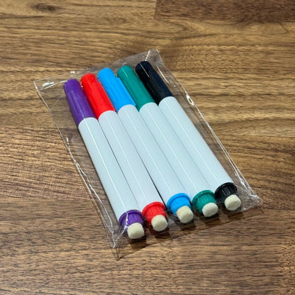 Dry Erase Markers - 5 Pack Multicolor