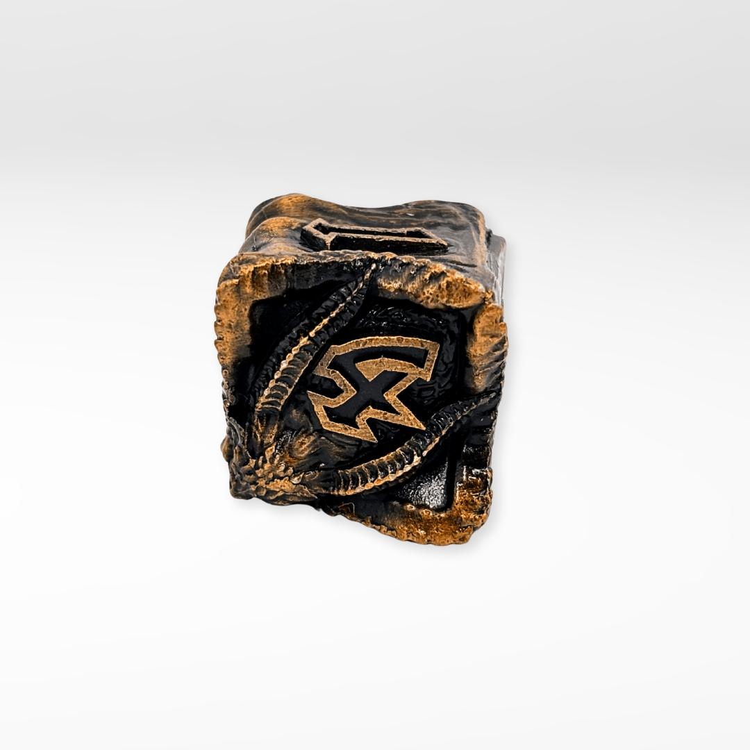 The Dragon's Scourge - 7pc Solid Metal Dice Set - Nerd Gear Gaming Inc.