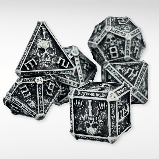 The Wizards Tomb - 7pc Solid Metal Dice Set - Nerd Gear Gaming Inc.